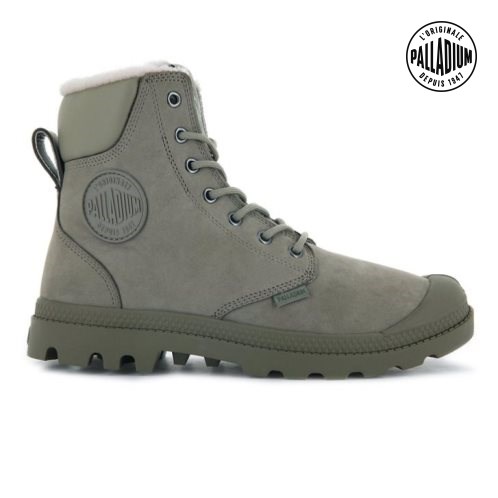 Bottes Palladium Pampa Sport Cuff WPS Femme Vert Olive | FR TFM945W